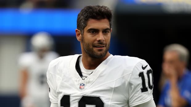 Jimmy Garoppolo Raiders Kiyoshi Mio-USA TODAY Sports